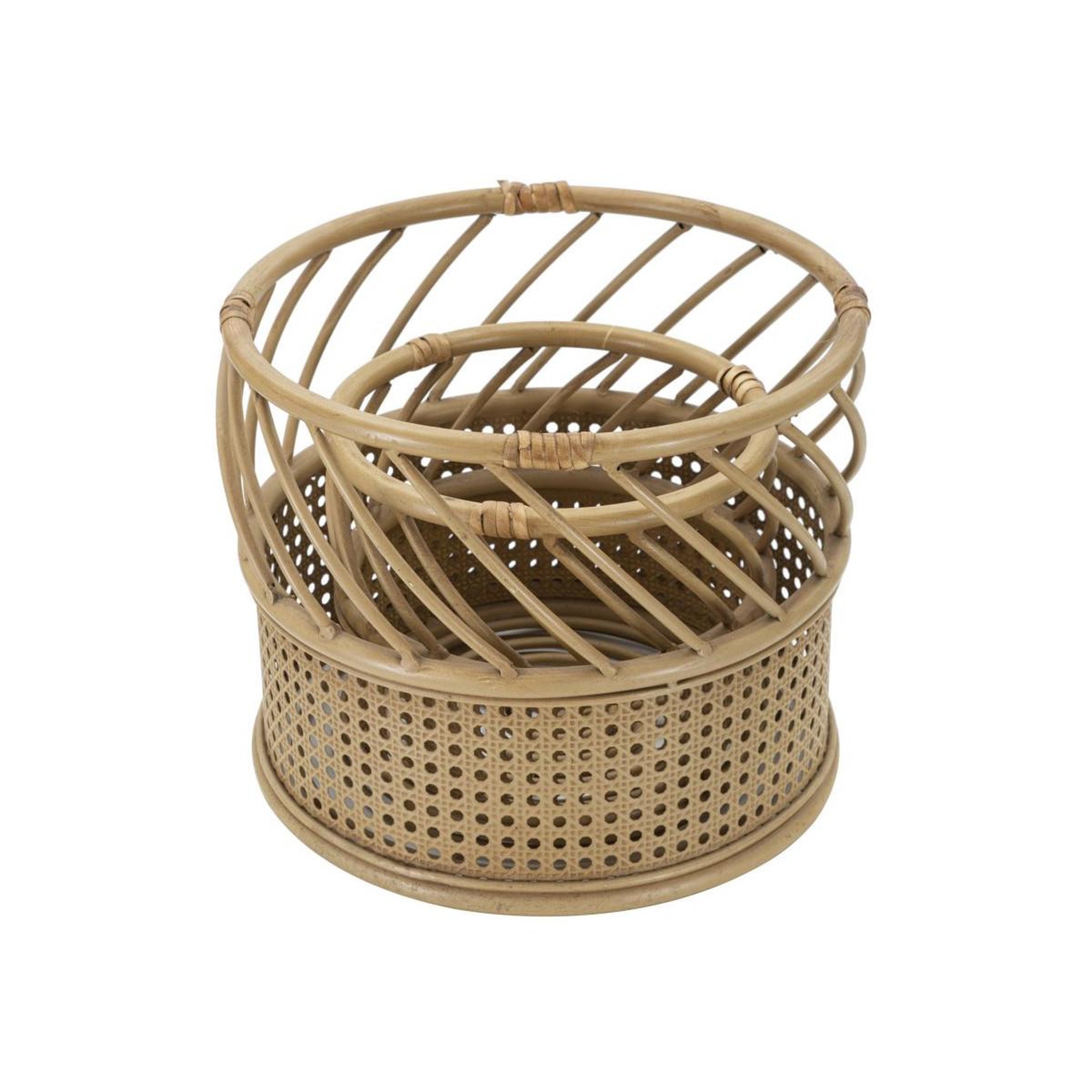 Voir la diapositive 3 : Paris Prix Lot de 2 cache-pots en rotin  panama  30cm naturel