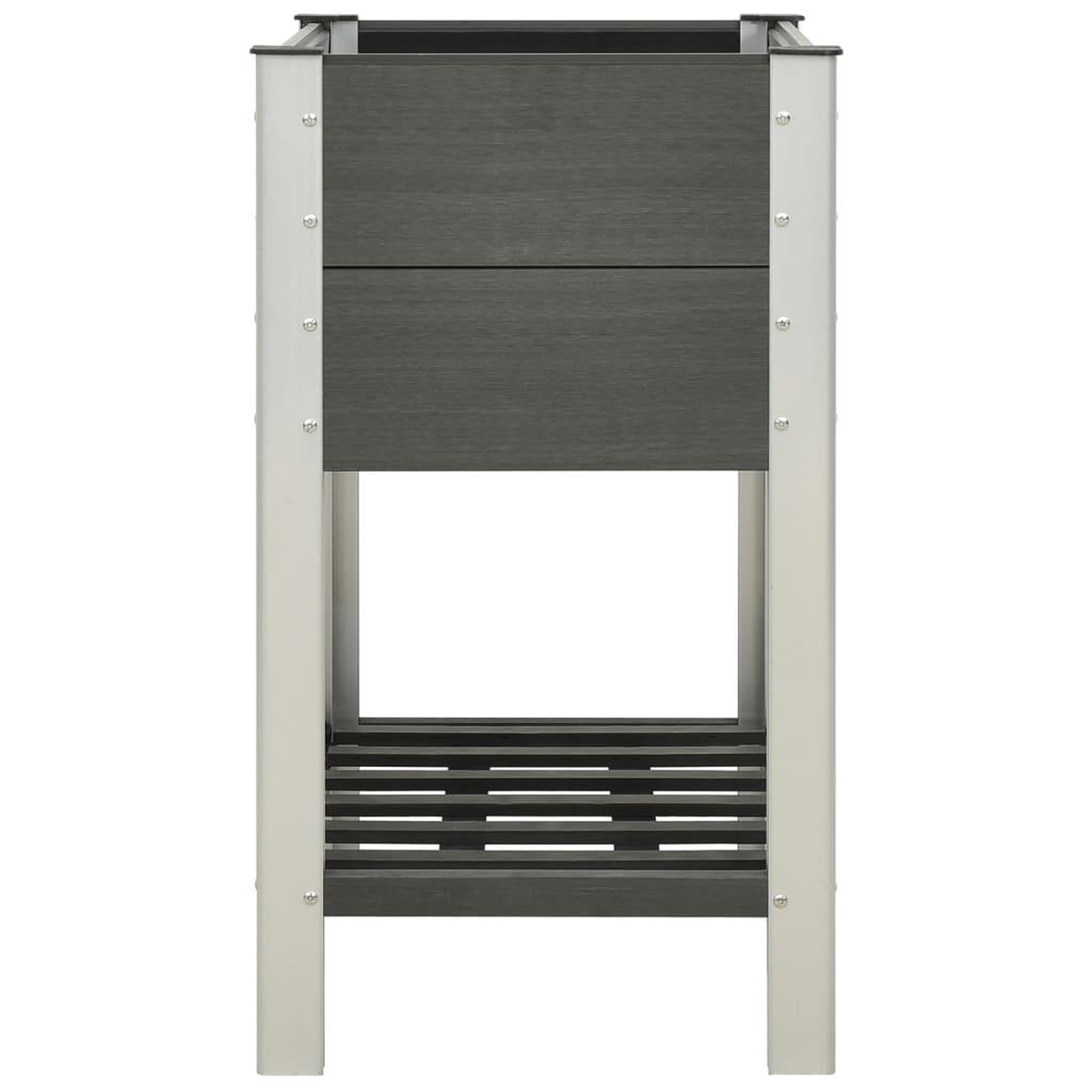 Voir la diapositive 3 : VIDAXL Lit sureleve de jardin avec etagere 75x50x90 cm WPC Gris