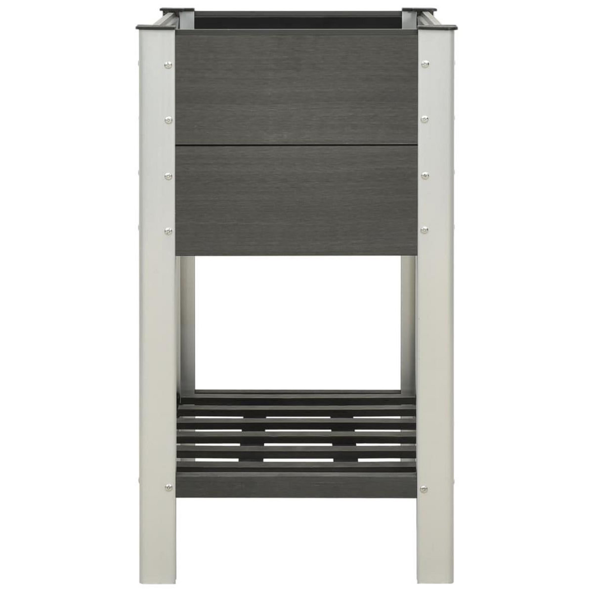 VIDAXL Lit sureleve de jardin avec etagere 75x50x90 cm WPC Gris