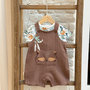 Voir la diapositive 6 : Petit Béguin Ensemble salopette bébé en gaze de coton et t-shirt Baroudeur