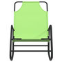 Voir la diapositive 3 : VIDAXL Chaise longue a bascule Vert Acier et textilene