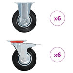 VIDAXL 12 pcs Roulettes 125 mm