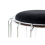 Voir la diapositive 2 : Paris Prix Pouf & Table d'Appoint  Comfortable  50cm Noir & Argent
