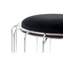 Voir la diapositive 2 : Paris Prix Pouf & Table d'Appoint  Comfortable  50cm Noir & Argent