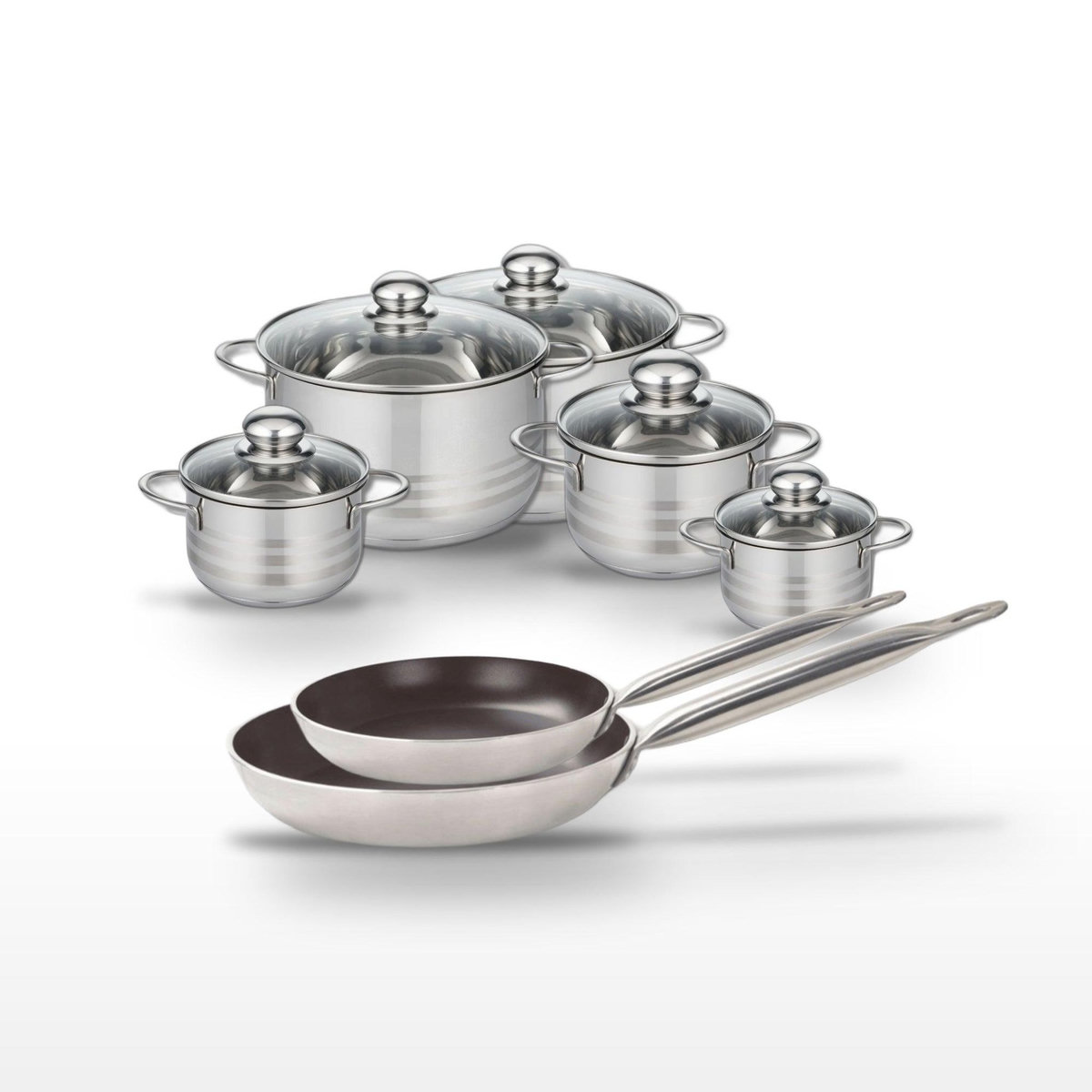 ELO Lot Poêles 28/32 cm & Faitouts 12/14/16/20/24 cm Elo Bistro Line