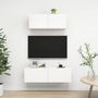 Voir la diapositive 1 : VIDAXL Ensemble de meubles TV 2 pcs Blanc Bois d'ingenierie