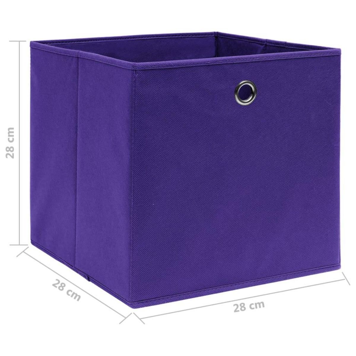 VIDAXL Boîtes de rangement 10 pcs Tissu intisse 28x28x28 cm Violet