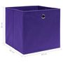 Voir la diapositive 5 : VIDAXL Boîtes de rangement 10 pcs Tissu intisse 28x28x28 cm Violet