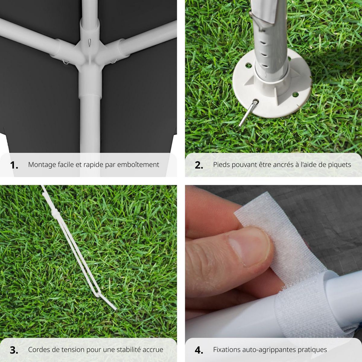 tectake Tonnelle Kara 3x3m