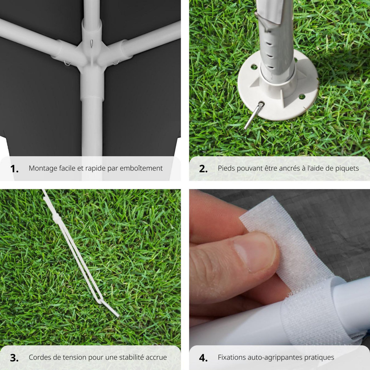 tectake Tonnelle Kara 3x3m