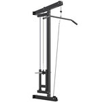HOMCOM Lat pulldown machine poulie haute et basse - home lat machine murale - charge par disques