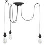 Voir la diapositive 1 : VIDAXL Lampe suspendue avec 3 porte-lampes E27 noir metal