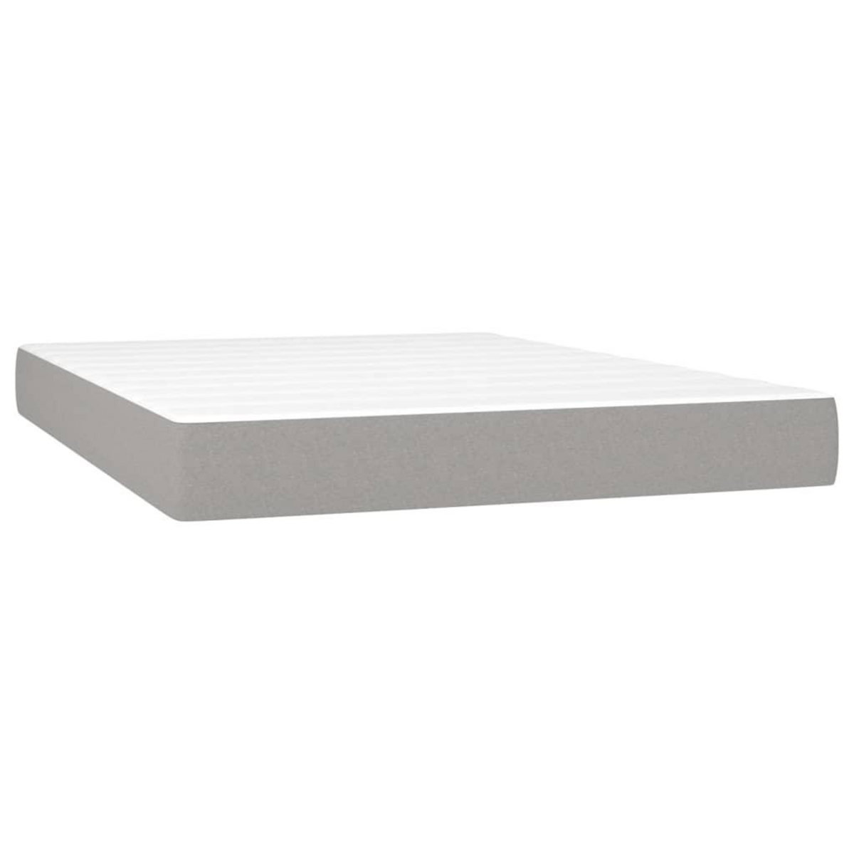 VIDAXL Matelas de lit a ressorts ensaches Gris clair 140x200x20 cm