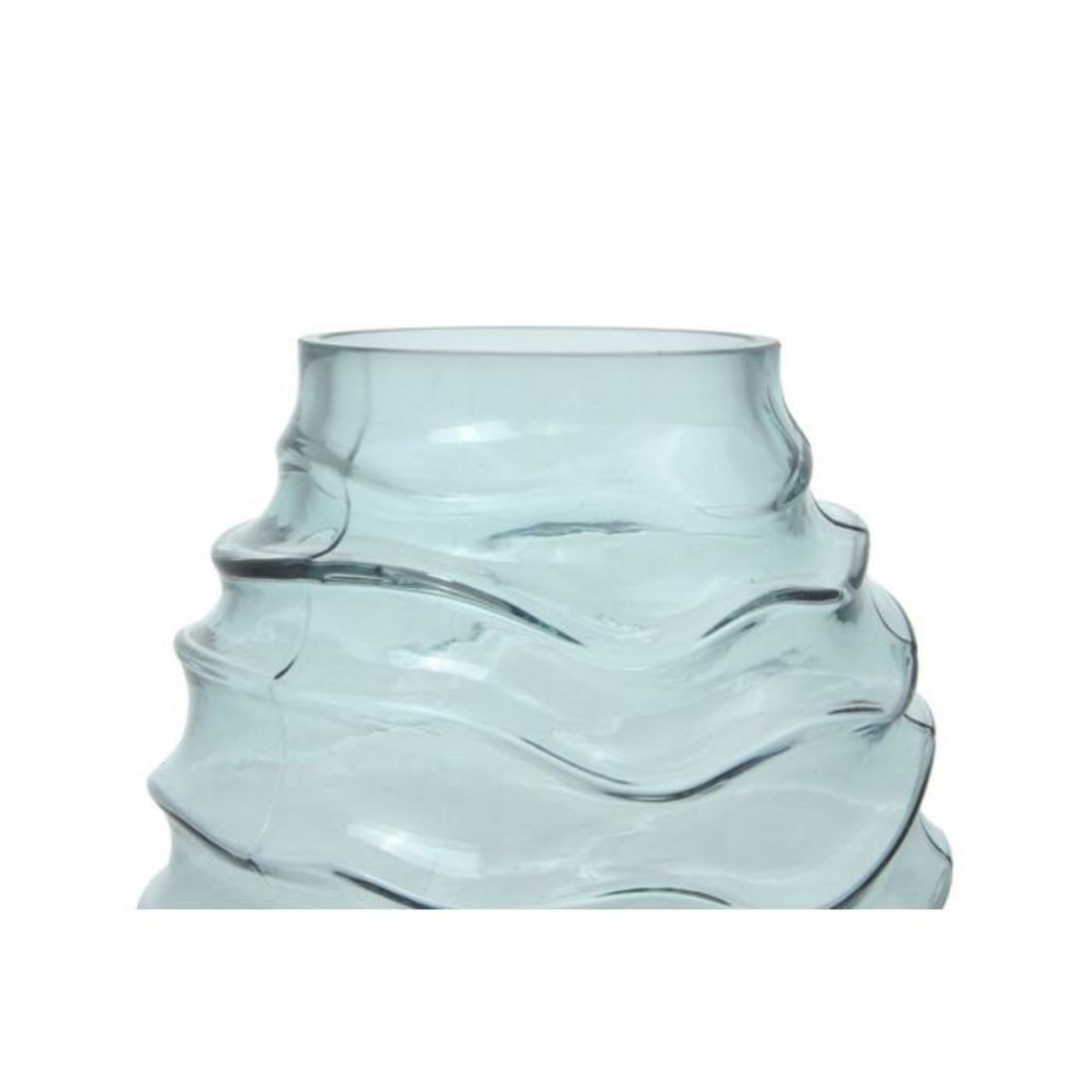 Paris Prix Vase Déco en Verre Soufflé  Typo  25cm Bleu