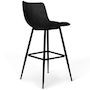 Voir la diapositive 4 : ID MARKET Lot de 6 tabourets de bar MADY en velours noir