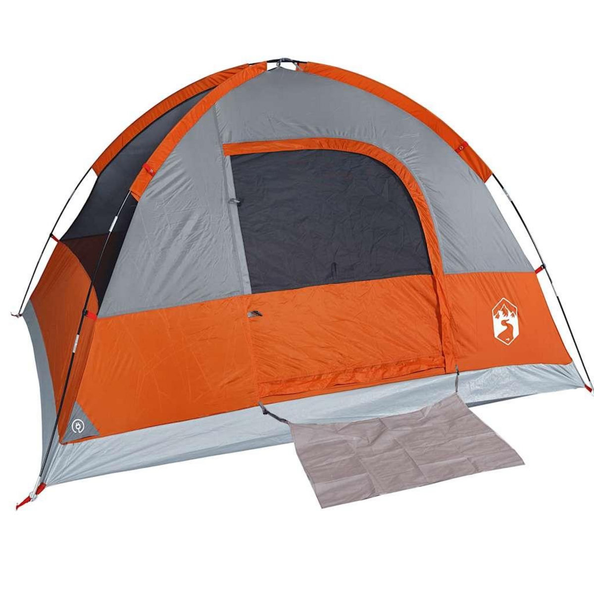 VIDAXL Tente de camping a dome 3 personnes orange impermeable