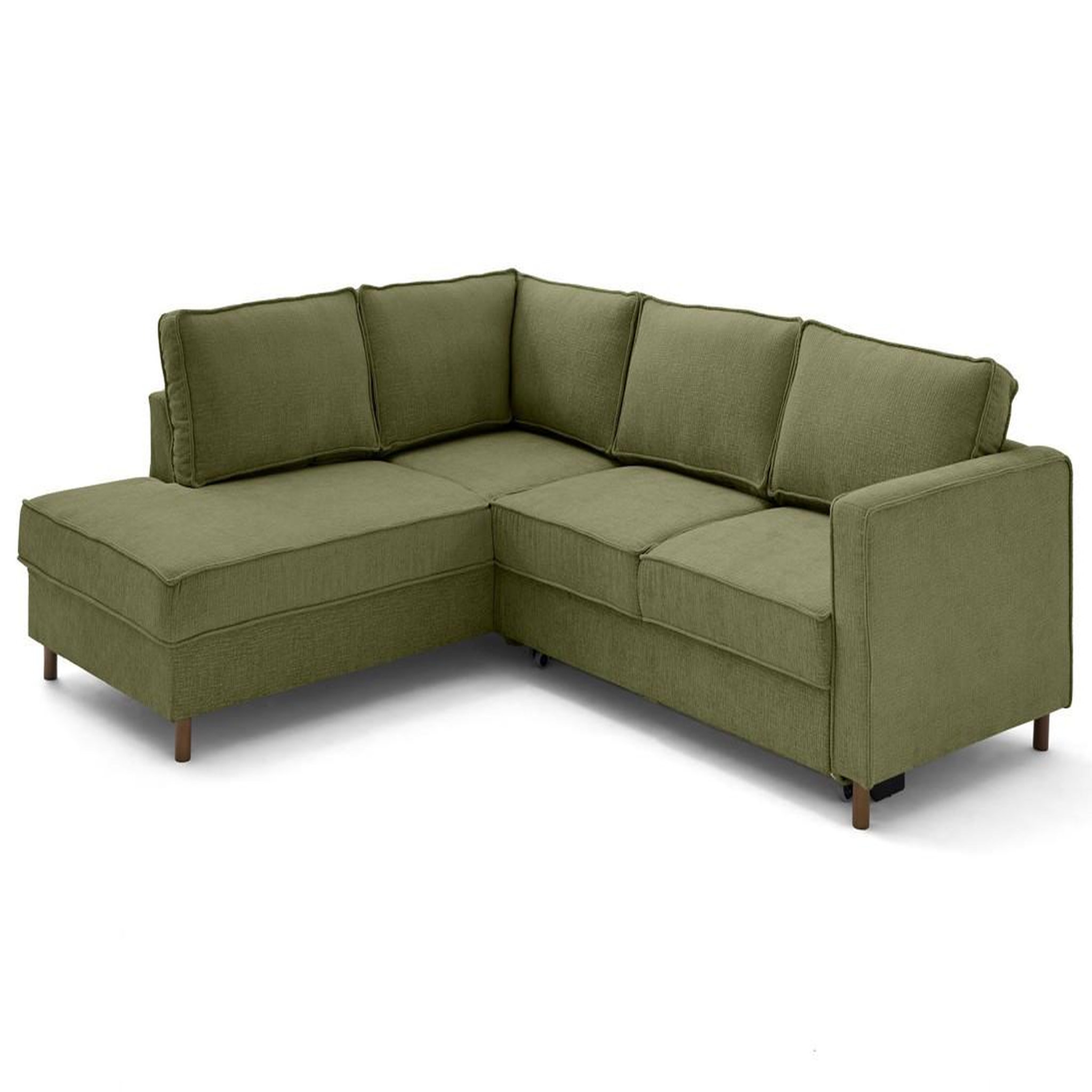 Voir la diapositive 5 : LISA DESIGN Jake - canapé d'angle gauche 5 places convertible en tissu velours relief