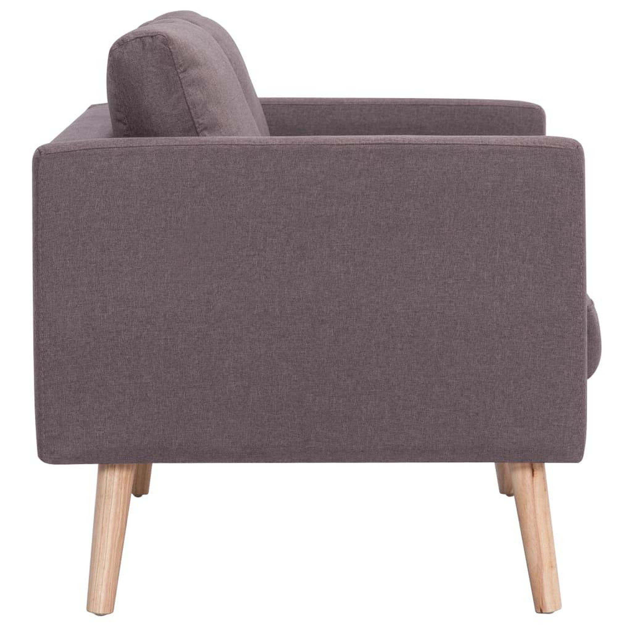 Voir la diapositive 5 : VIDAXL Canape a 3 places tissu taupe