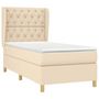 Voir la diapositive 3 : VIDAXL Sommier a lattes de lit avec matelas Creme 80x200 cm Tissu