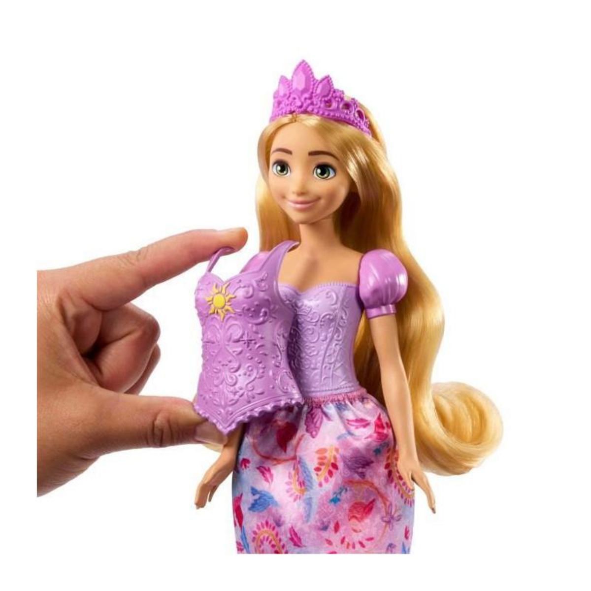 MATTEL Poupée Mattel Raiponce avec tenues interchangeables