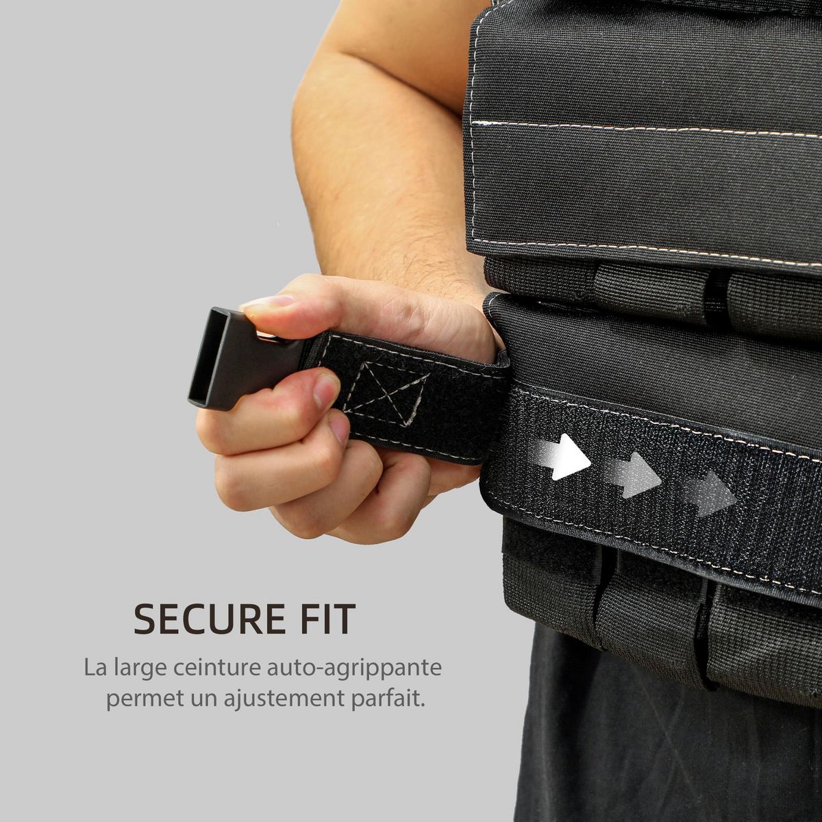 HOMCOM Gilet lesté 20 Kg ajustable - veste de poids réglable - bande réfléchissante - noir