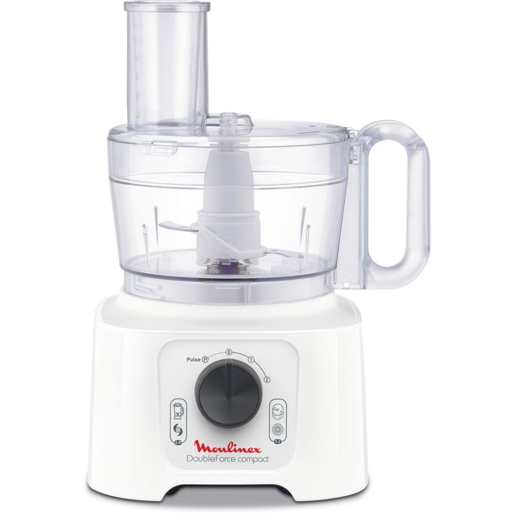 Voir la diapositive 2 : MOULINEX Robot multifonction fp542111 double force compact blanc