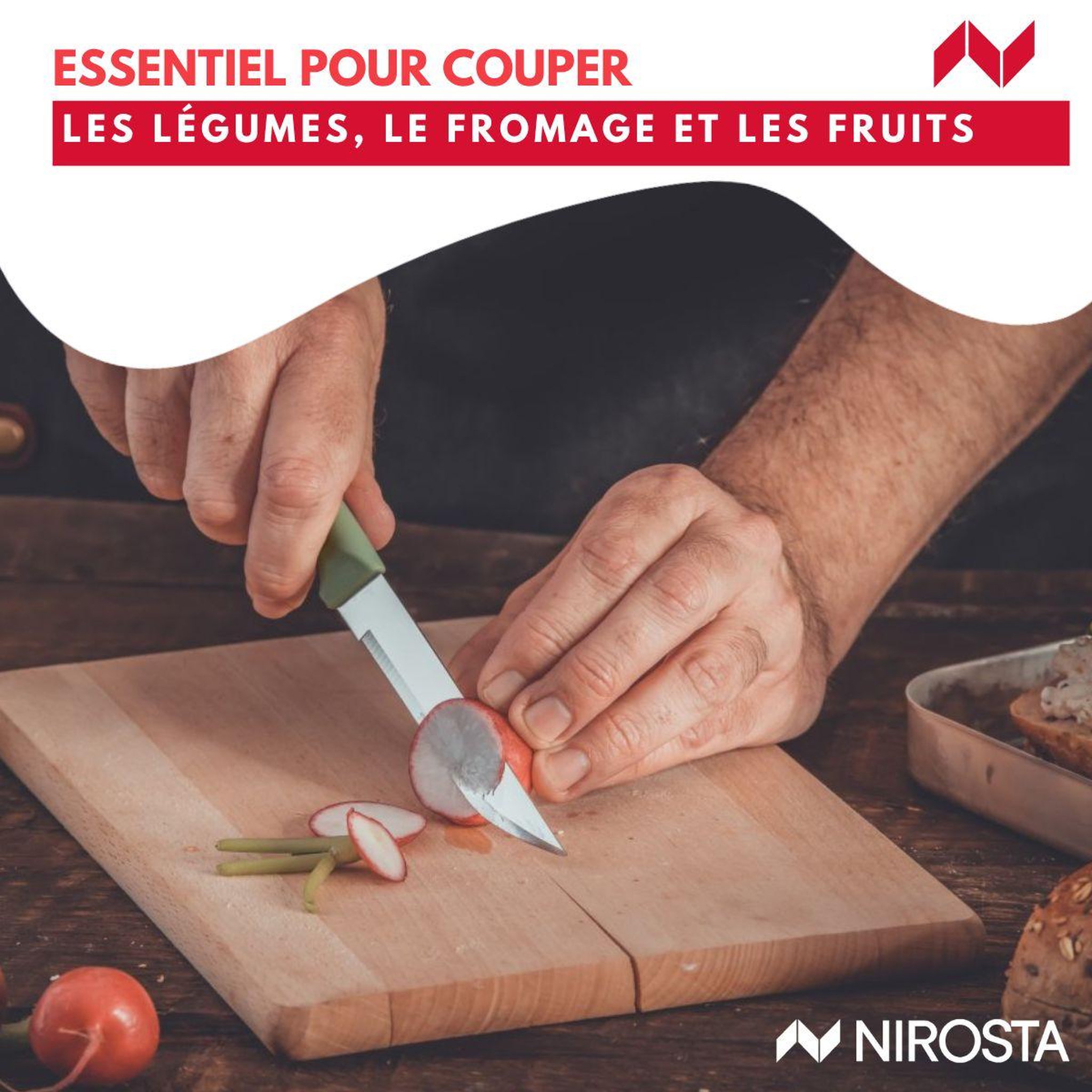 Voir la diapositive 4 : NIROSTA Couteau d'office universel 22,5 cm Nirosta Elemental