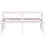 Voir la diapositive 4 : VIDAXL Table de pique-nique blanc 160x134x75 cm bois massif de pin
