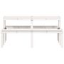 Voir la diapositive 4 : VIDAXL Table de pique-nique blanc 160x134x75 cm bois massif de pin