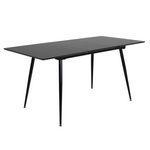 Paris Prix Table à Manger Extensible  Silar  120-160cm Noir