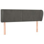Voir la diapositive 2 : VIDAXL Tete de lit avec oreilles Gris fonce 147x23x78/88 cm Velours