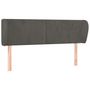Voir la diapositive 2 : VIDAXL Tete de lit avec oreilles Gris fonce 147x23x78/88 cm Velours