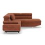 Voir la diapositive 5 : BEST MOBILIER Margaux - canapé d'angle droit 5 places convertible avec coffre et têtières réglables en velours texturé