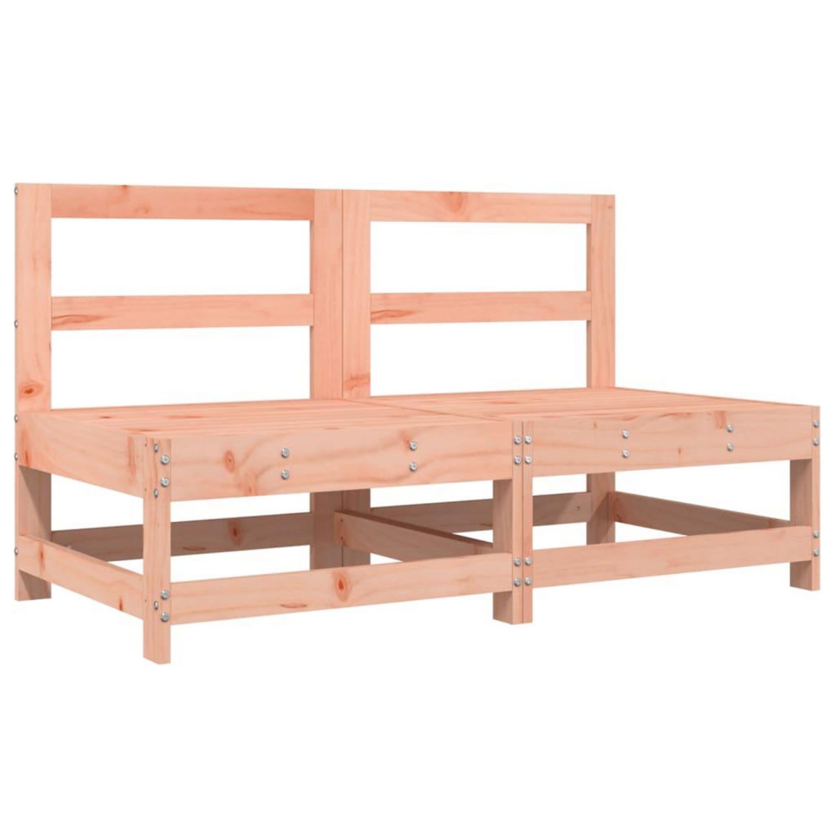 VIDAXL Canapes centraux de jardin 2 pcs bois massif douglas