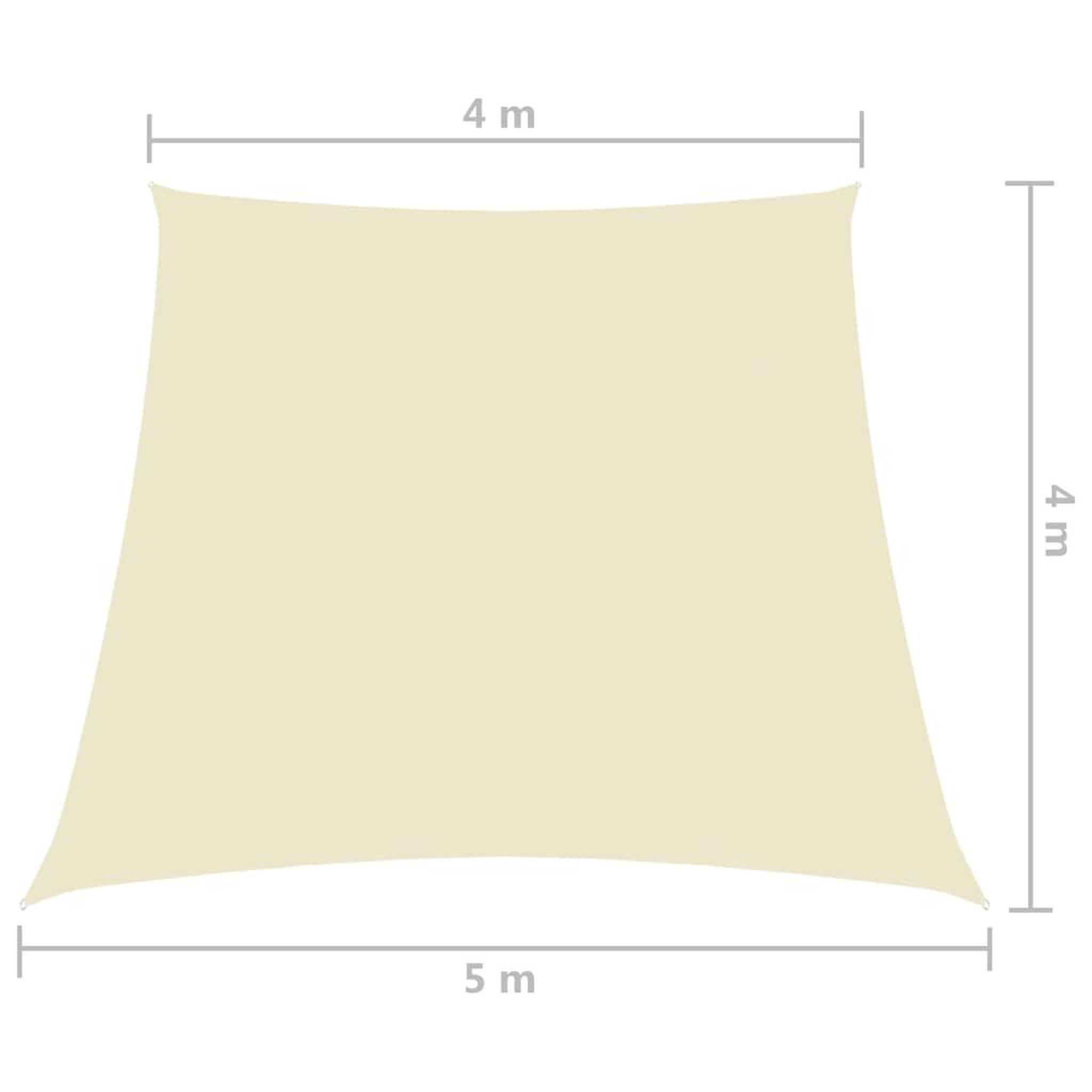 Voir la diapositive 6 : VIDAXL Voile de parasol Tissu Oxford trapeze 4/5x4 m Creme