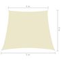 Voir la diapositive 6 : VIDAXL Voile de parasol Tissu Oxford trapeze 4/5x4 m Creme