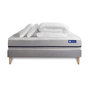 Voir la diapositive 2 : ACTISOM Pack prêt à dormir matelas 140x190 ACTIFLEX SOFT 3zones de confort + sommier KIT gris + 2 oreillers + couette