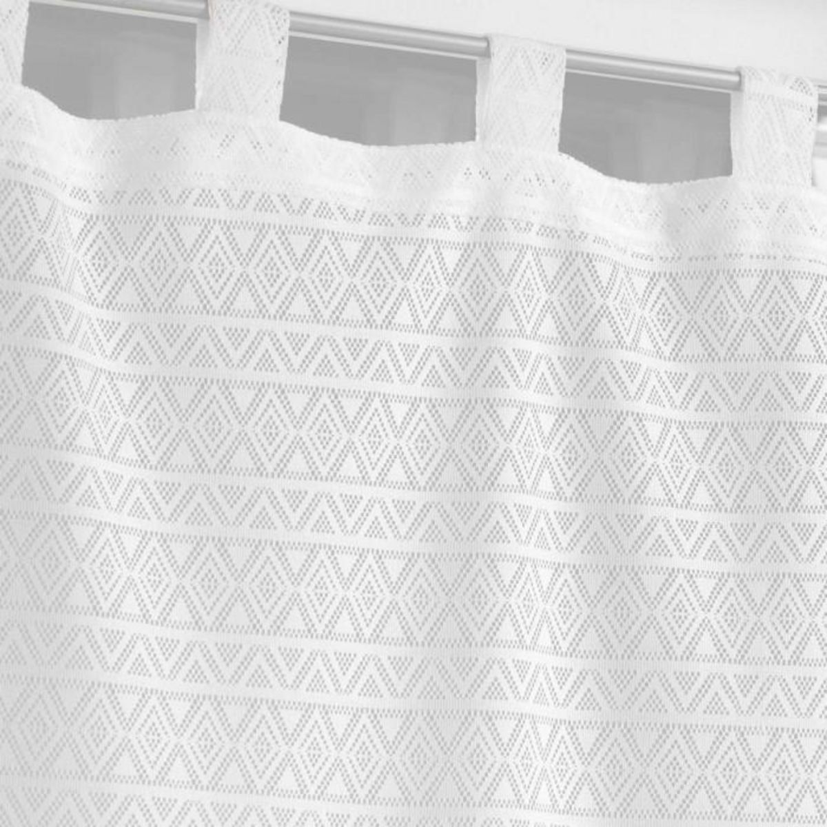 Paris Prix Paire de Voilages Maille  Naomie  60x160cm Blanc