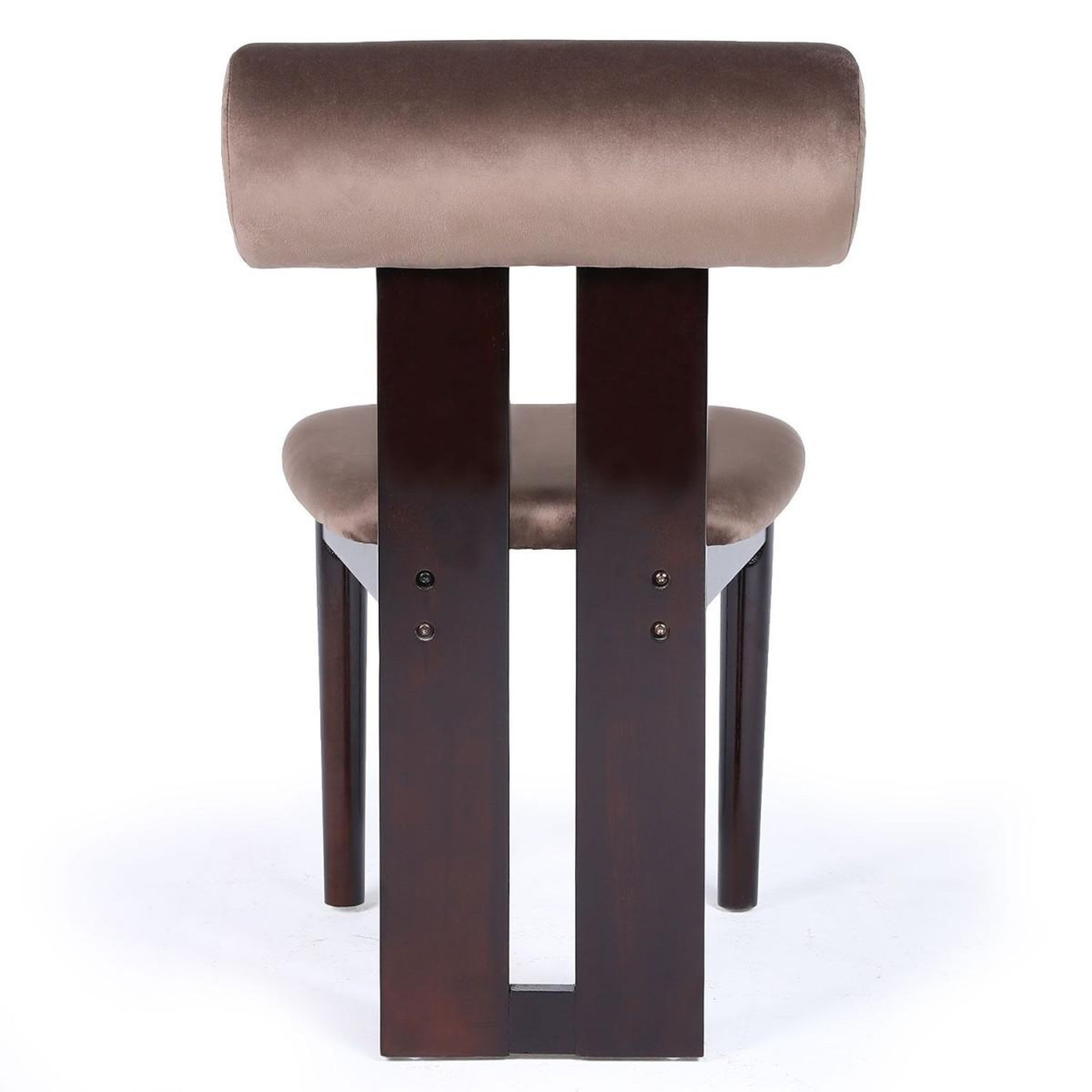 Voir la diapositive 4 : Paris Prix Chaise design en velours  jasper  79cm marron