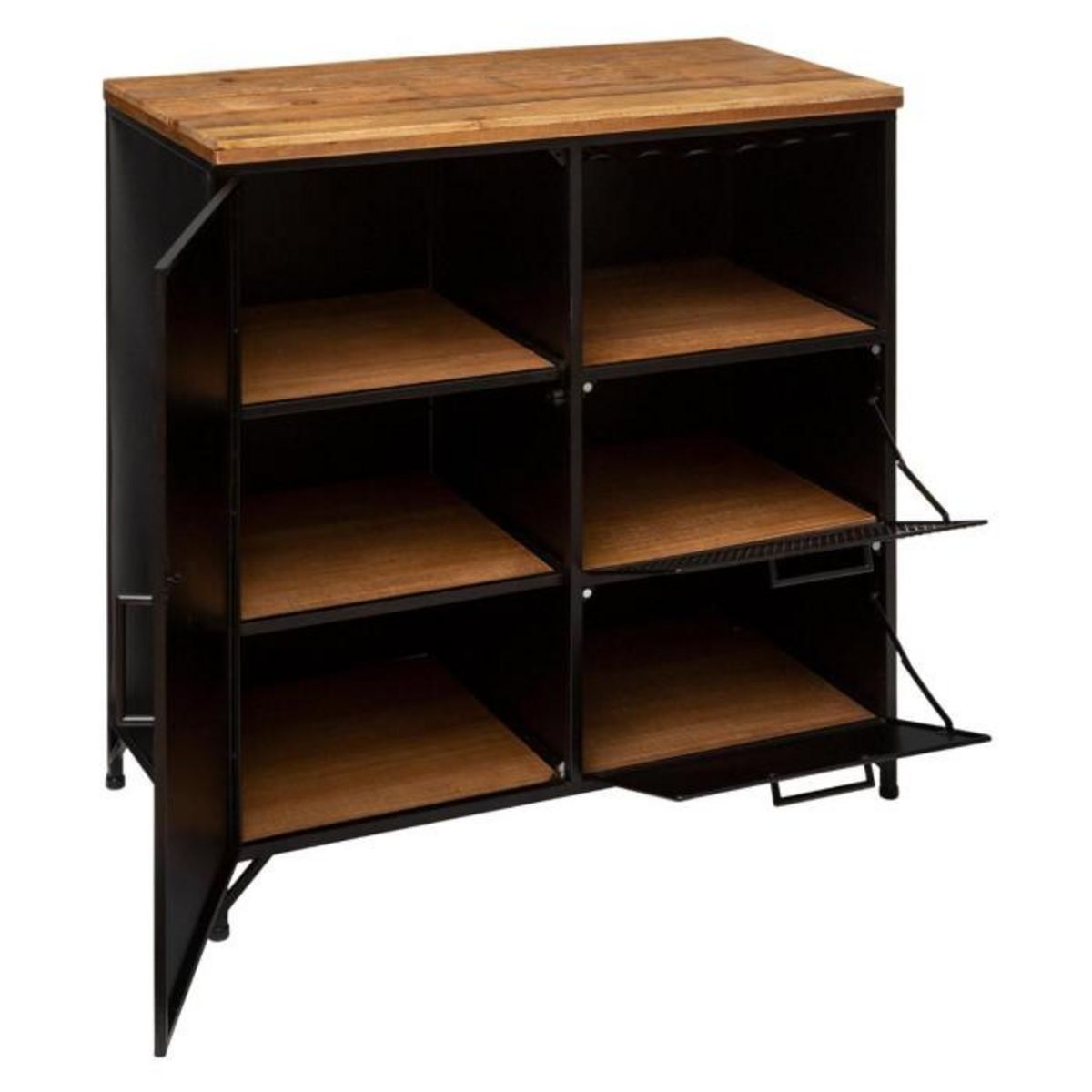 ATMOSPHERA Buffet 1 Porte & 2 Tiroirs  Cierna  85cm Noir