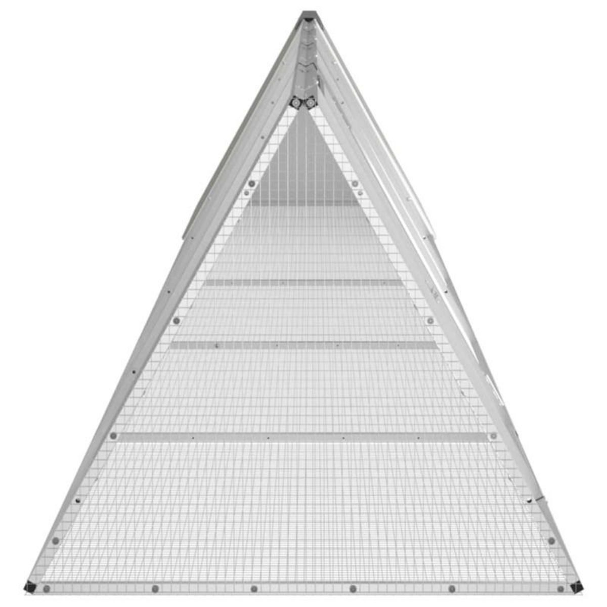 VIDAXL Cage pour lapin Gris 504,5x80,5x71 cm Acier galvanisé