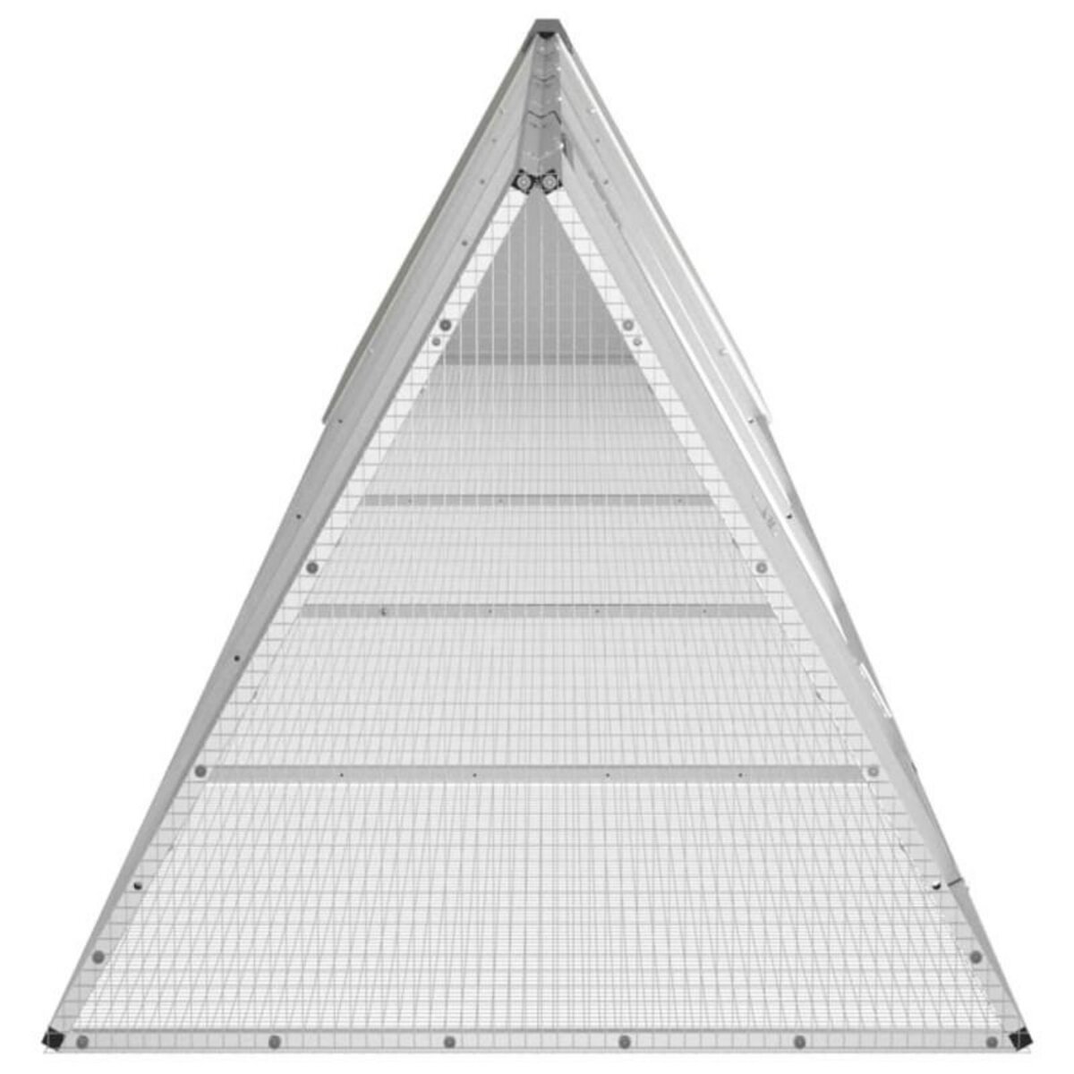VIDAXL Cage pour lapin Gris 504,5x80,5x71 cm Acier galvanisé