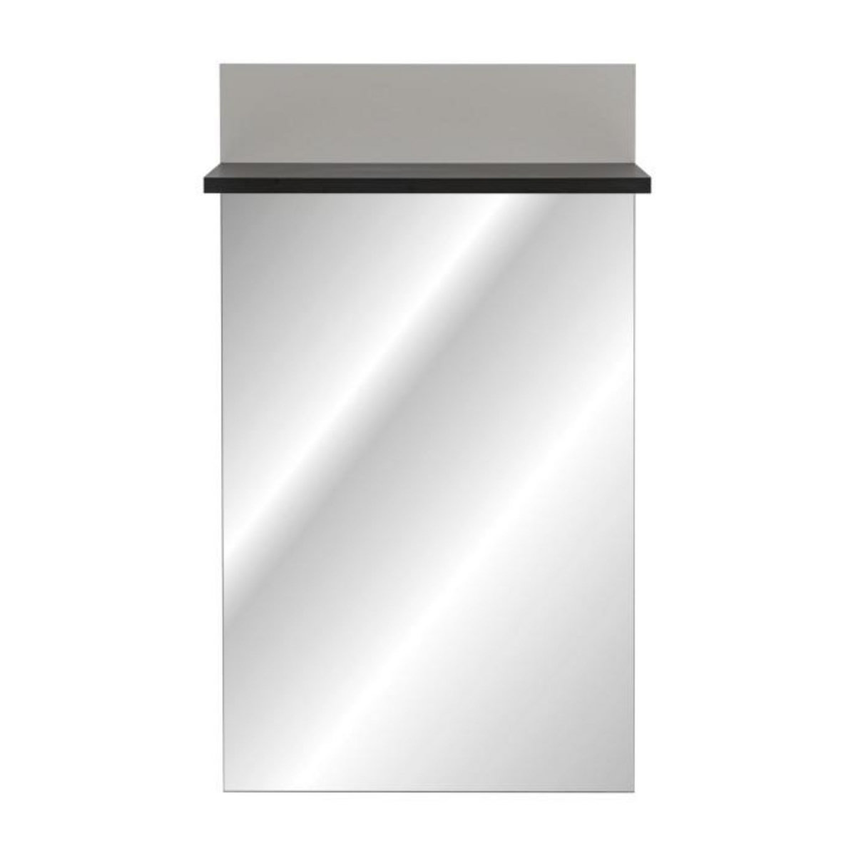 Paris Prix Miroir Mural Avec Étagère  Hugo  107cm Gris & Noir