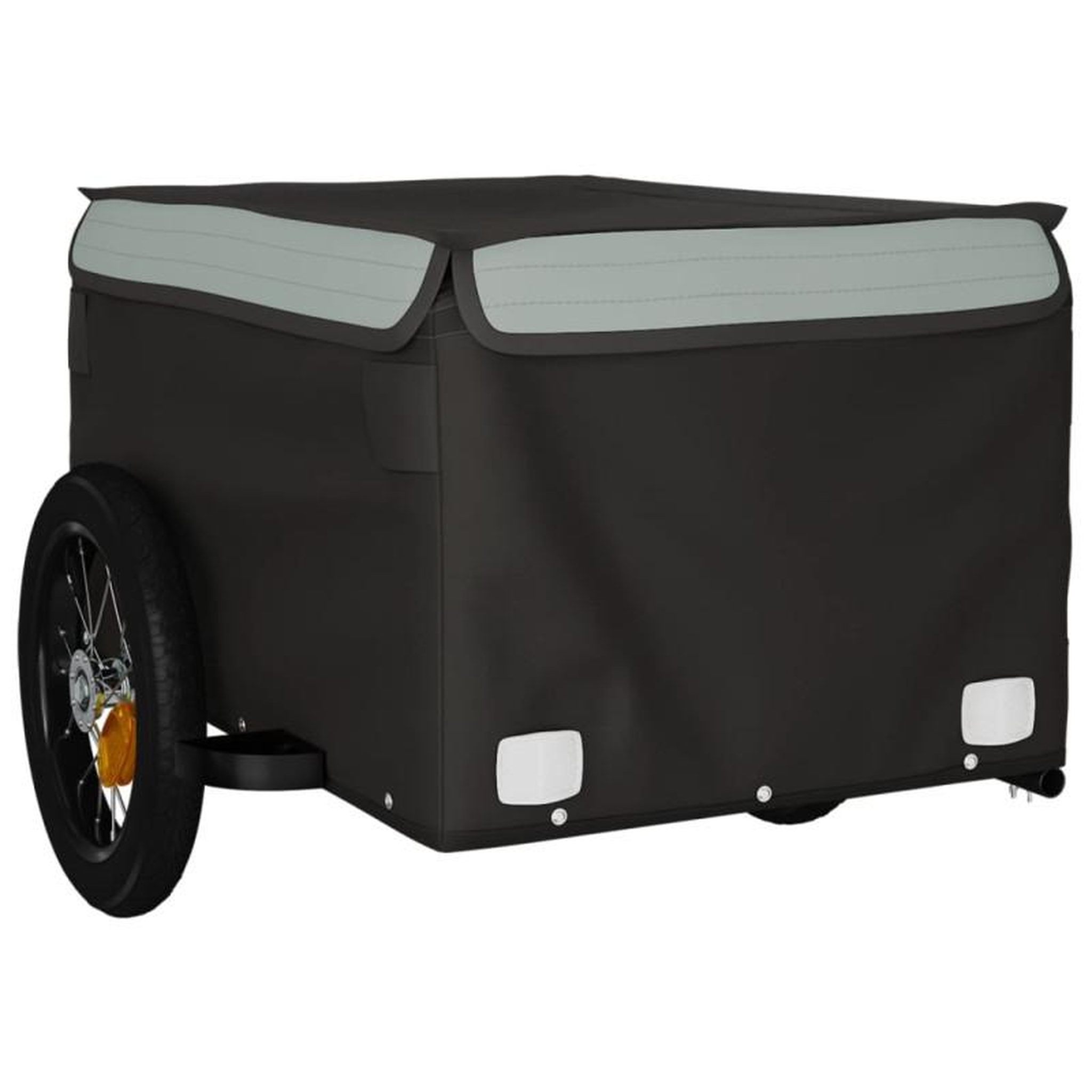 Voir la diapositive 4 : VIDAXL Remorque de vélo noir et gris 30 kg fer