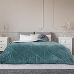 Paris Prix Couvre-Lit Flanelle  Sherpa  220x240cm Vert