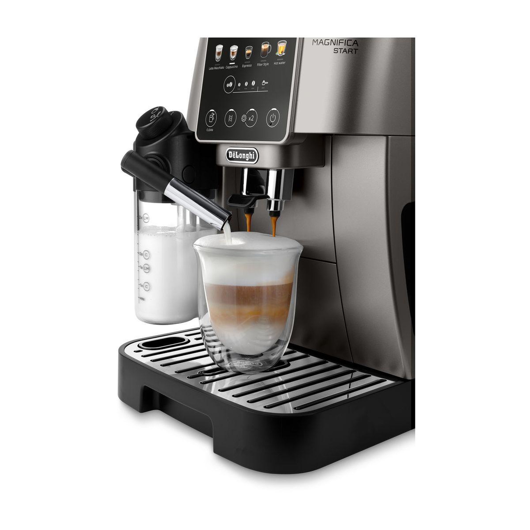 Voir la diapositive 2 : DELONGHI Expresso broyeur magnifica start color feb2291.tb titane