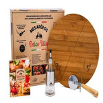 MES APEROS DOLCE VITA. COFFRET AVEC 1 BOUTEILLE 200 ML, 1 PLATEAU DE PRESENTATION EN BAMBOU, 1 LIVRE RECETTES, 1 ROULETTE, I2C