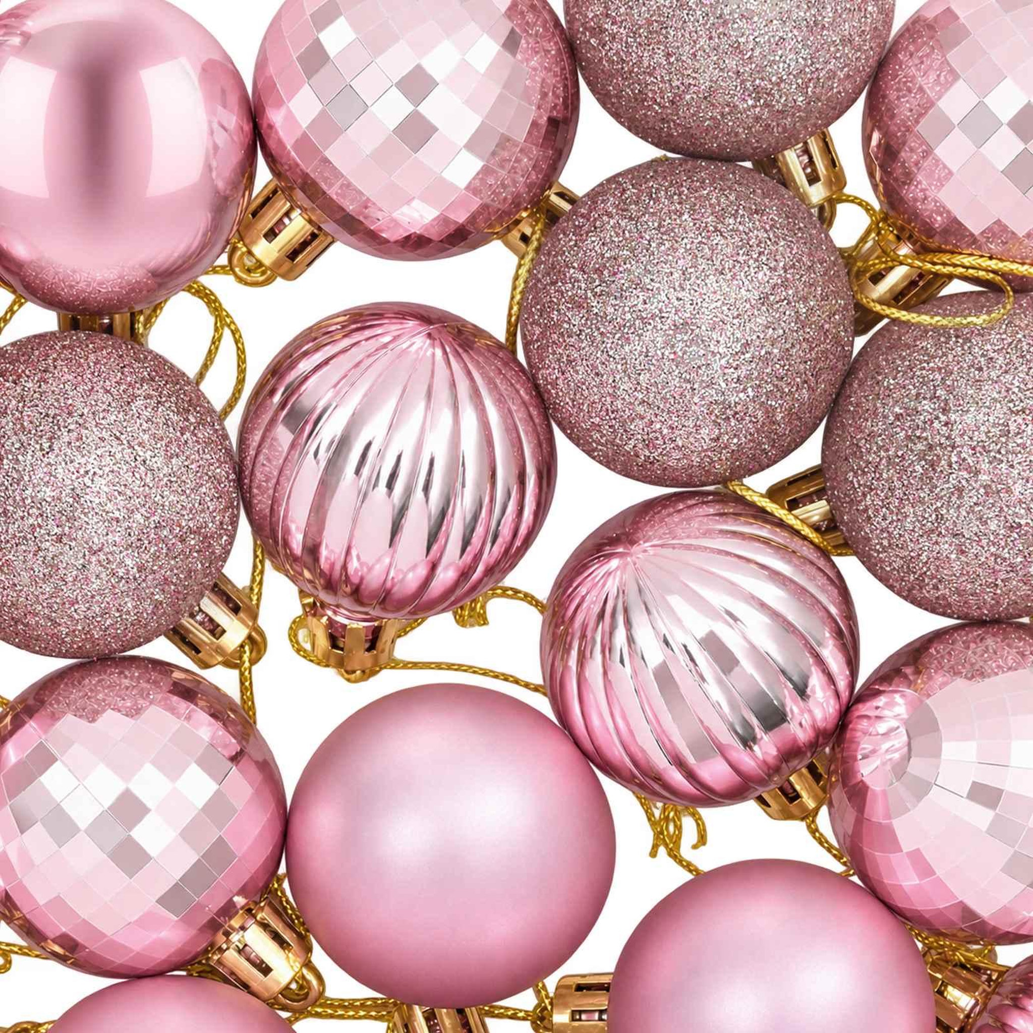 Voir la diapositive 6 : VIDAXL Ensemble de boules de Noël 100 pc Rose 4 cm Polystyrene