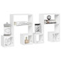Voir la diapositive 3 : VIDAXL Etageres murales 2 pcs blanc 50x15x50 cm bois d'ingenierie