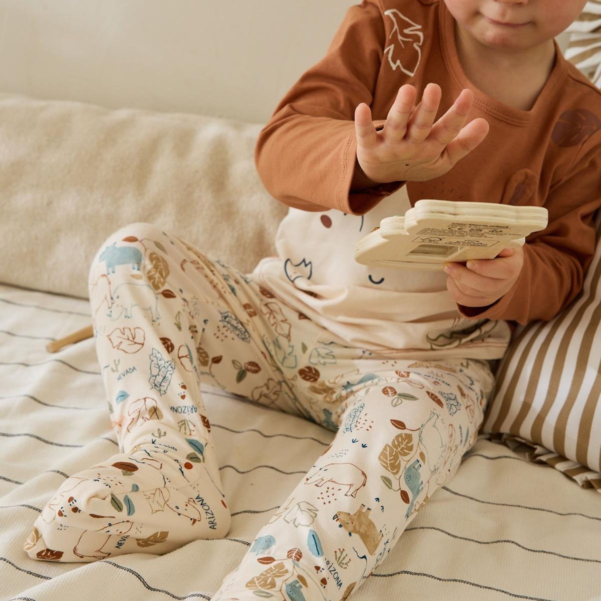 Petit Béguin Pyjama enfant 2 pièces avec pieds retroussables Kansas City